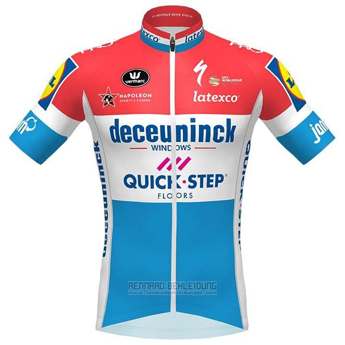 2020 Fahrradbekleidung Deceuninck Quick Step Champion Niederlande Trikot Kurzarm und Tragerhose